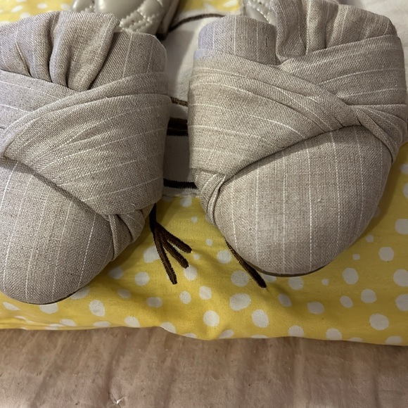 Birdies mule, khaki striped top, quilted songbird, NWOT, SZ 6 - Picture 3 of 5